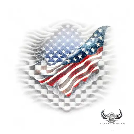 American flag tattoo design idea