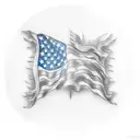 American flag tattoo design idea