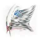 American flag tattoo design idea