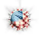 American flag tattoo design idea