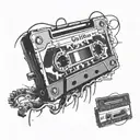 Saw Movie Cassette Tape tattoo design idea