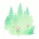 redwood trees and roses and Disney princess    tattoo design idea