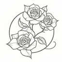 - Gemini zodiac symbol with a rose tattoo tattoo design idea