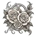  Gemini zodiac sign with rose incorporated somehow tattoo design idea