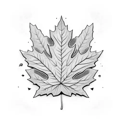 Maple Leaf tattoo design idea