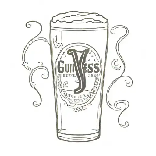 pint Guinness glass tattoo design idea