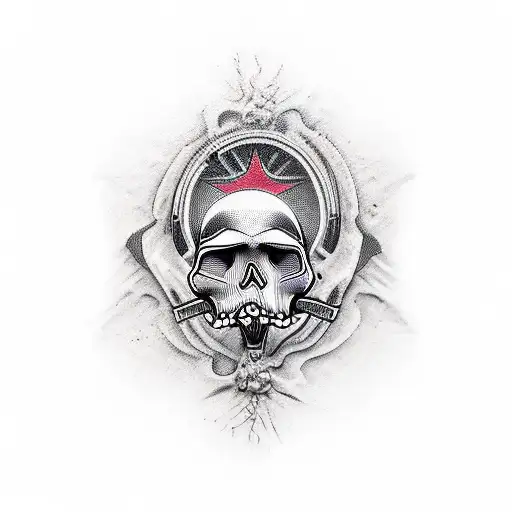 dirt bike, music, skull tattoo design idea
