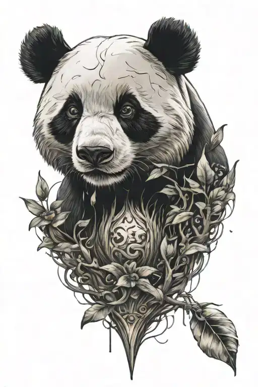 panda tattoo design idea