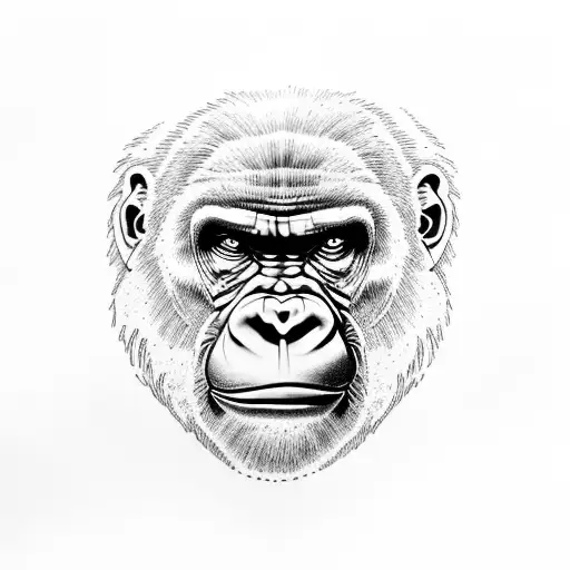 Gorilla tattoo design idea