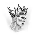 Chess King Queen fighting tattoo design idea