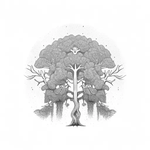 Yggdrasil tree tattoo design idea
