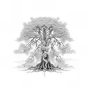 Yggdrasil tree tattoo design idea