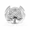 Yggdrasil tree tattoo design idea
