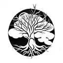 Yggdrasil tree tattoo design idea