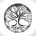 Yggdrasil tree tattoo design idea