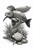 marine life tattoo design idea