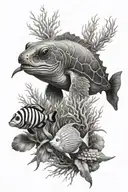 marine life tattoo design idea