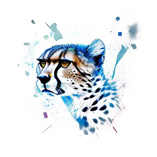 cheetah tattoo design idea