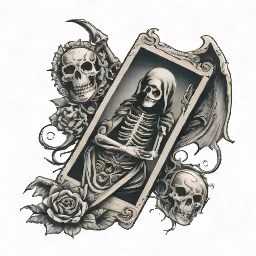 Death tarot card  tattoo design idea