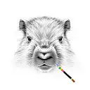 capybara smoking tattoo design idea