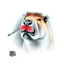 capybara smoking tattoo design idea