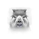 capybara smoking tattoo design idea