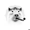 capybara smoking tattoo design idea
