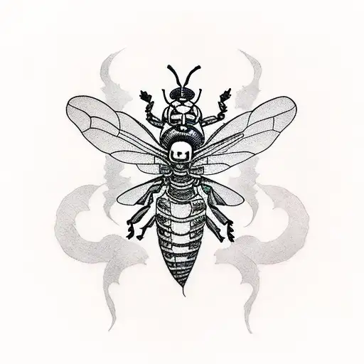 wasp sniper rifle  tattoo design idea
