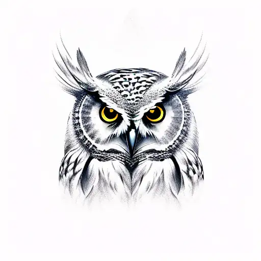 Owl tattoo design idea