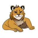 Smiling Simba tattoo design idea