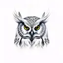 Owl tattoo design idea