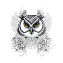 Owl tattoo design idea