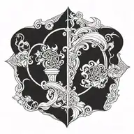 gemini sign tattoo design idea