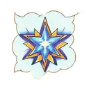 star flower tattoo design idea