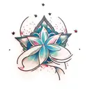 star flower tattoo design idea