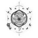 ikigai tattoo design idea