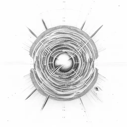 universe with multiverse with reality  tattoo design idea