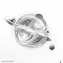 universe with multiverse with reality  tattoo design idea