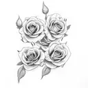 roses and butterflies angel numbers tattoo design idea