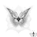 roses and butterflies angel numbers tattoo design idea