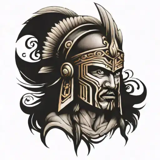 sparta warrior Chicano style tattoo tattoo design idea