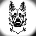 German Shepard  tattoo design idea