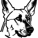 German Shepard  tattoo design idea
