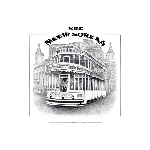 New Orleans street car tattoo design idea