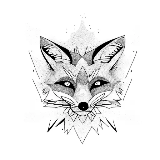 leaping fox tattoo design idea