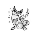 leaping fox tattoo design idea