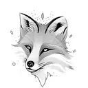 leaping fox tattoo design idea