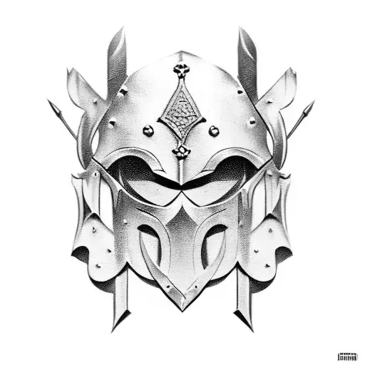 Medieval armor tattoo design idea