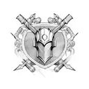 Medieval armor tattoo design idea