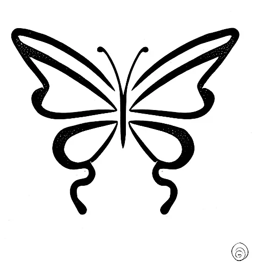 Butterfly Semicolon Neda Symbol  tattoo design idea